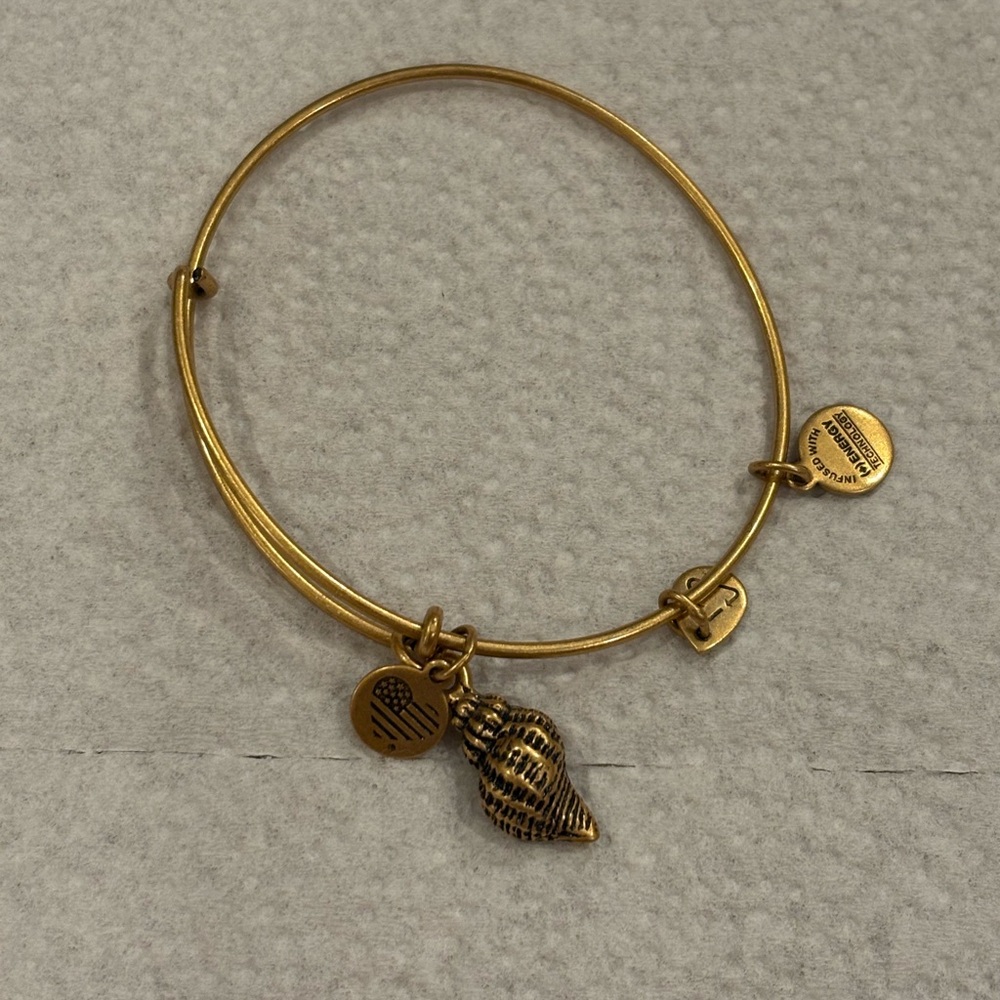 Alex and Ani conch shell bracelet gold